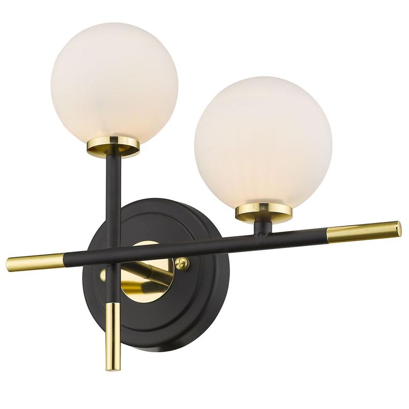 Бра Galant Sconce gold right Золотой Черный Белое матовое стекло в Уфе | Loft Concept 