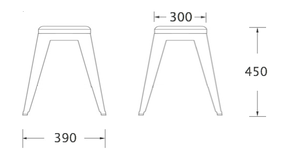 Кухонный стул Tolix Kitchen Stool 45 в Уфе