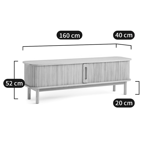 ТВ-тумба с двумя раздвижными дверцами Toinette Light TV Stand в Уфе