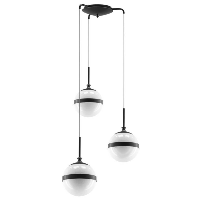 Подвесной светильник Peggy Single Pendant Light Темный хром Белый в Уфе | Loft Concept 