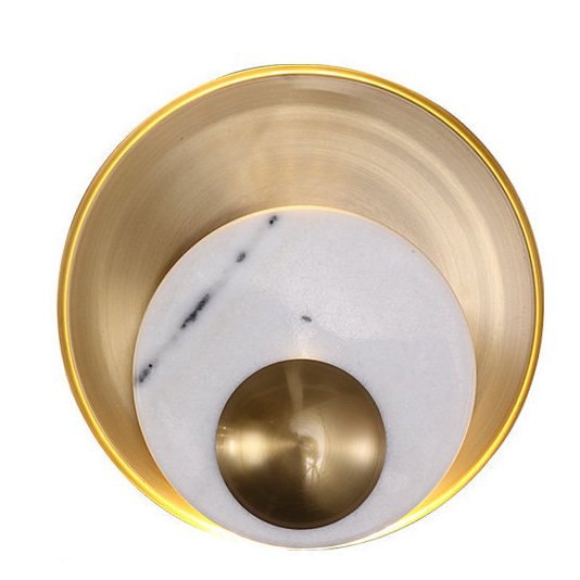 Бра Ginger & Jagger Pearl WALL LAMP round gold Латунь Белый в Уфе | Loft Concept 