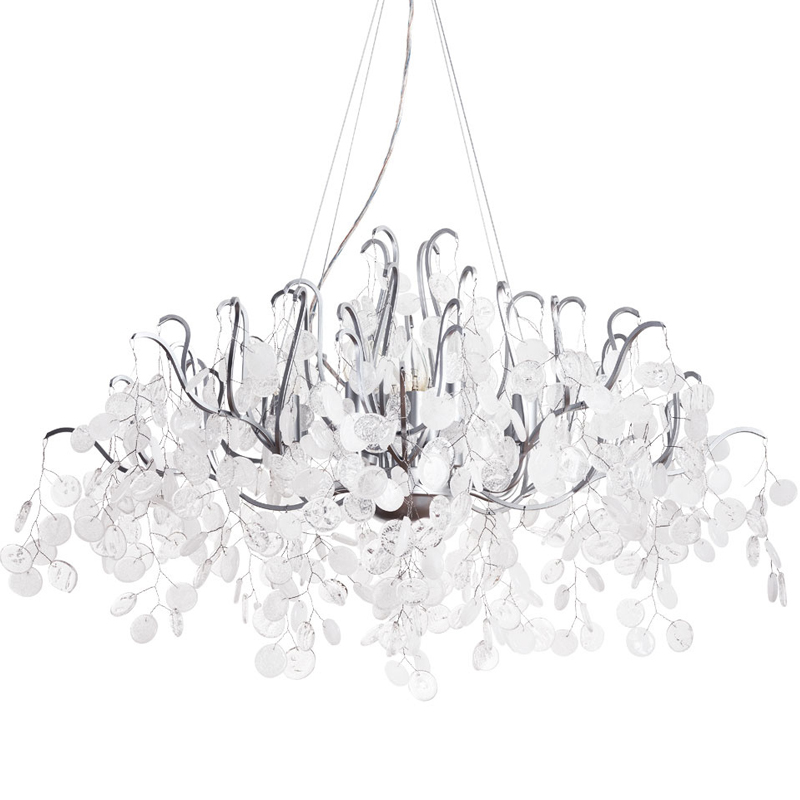 Люстра FAIRYTREE Chandelier Silver 100 Серебряный Прозрачное Стекло в Уфе | Loft Concept 