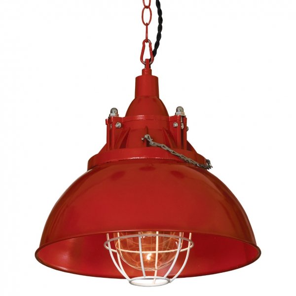 Подвесной светильник Firefighter Helmet Pendant Red Красный в Уфе | Loft Concept 