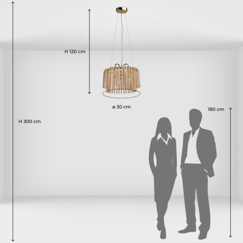 Люстра с подвесными рифлеными стеклянными трубками Nembus в Уфе