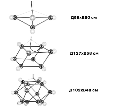 Люстра Molecule Gold Chandelier в Уфе