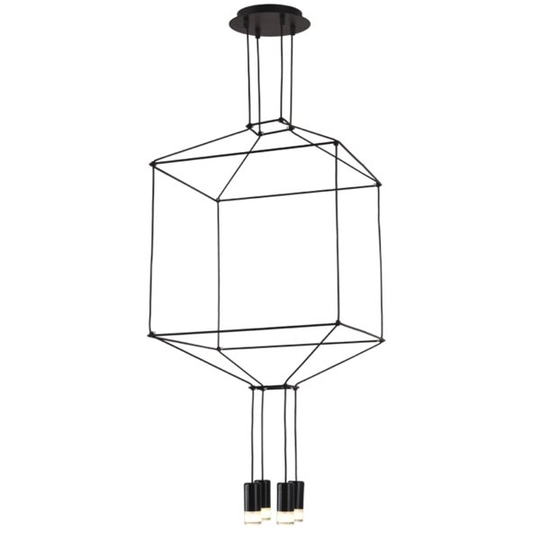 Vibia Wireflow Chandelier 0311 LED Suspension lam Черный в Уфе | Loft Concept 