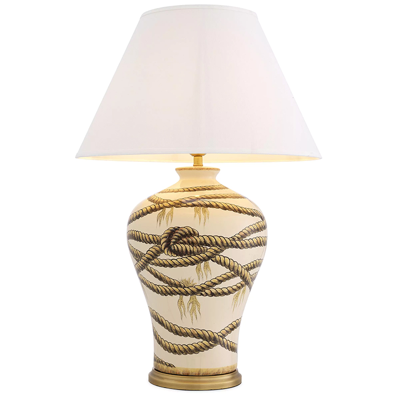 Настольная лампа Eichholtz Table Lamp Hernando Латунь Бежевый ivory ( слоновая кость ) в Уфе | Loft Concept 