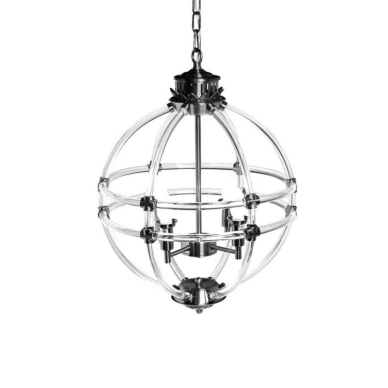 Люстра Eichholtz Chandelier Impero Silver Никель Прозрачный в Уфе | Loft Concept 