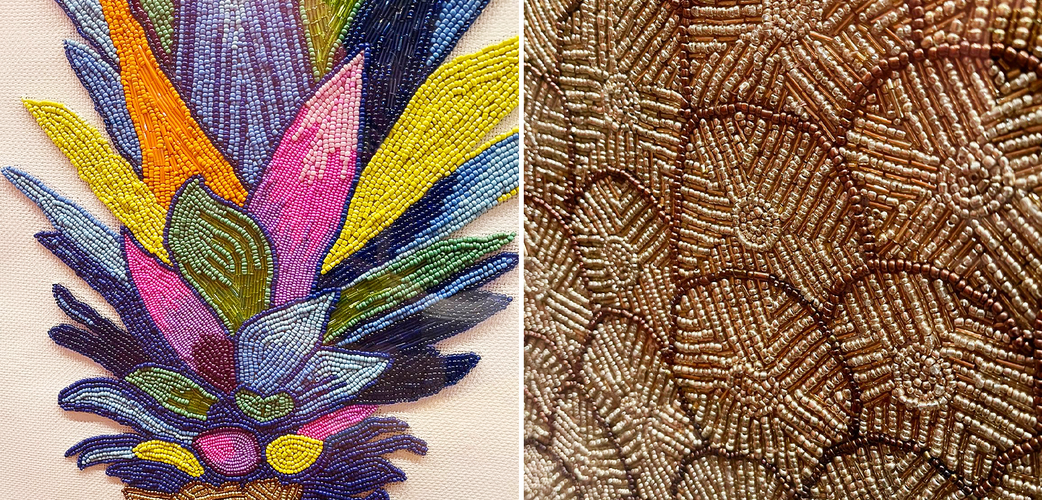 Панно PINEAPPLE BEADED WALL ART - фото №1