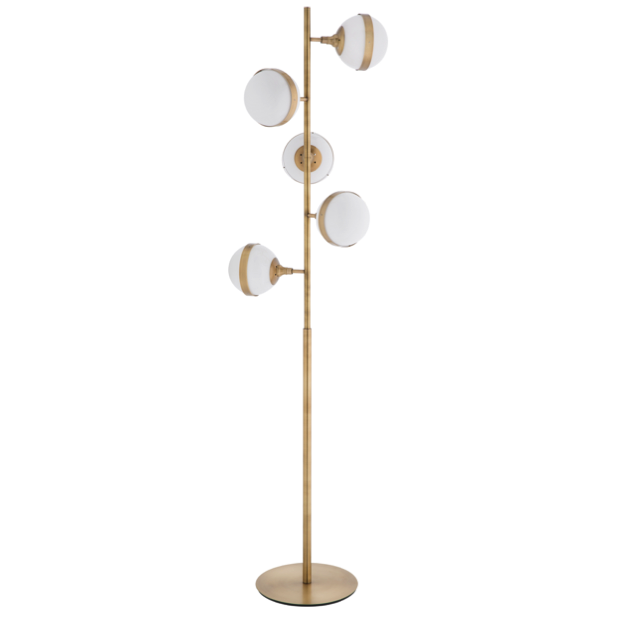 Торшер Peggy Guggen Brass FLOR LAMP Белый Латунь в Уфе | Loft Concept 