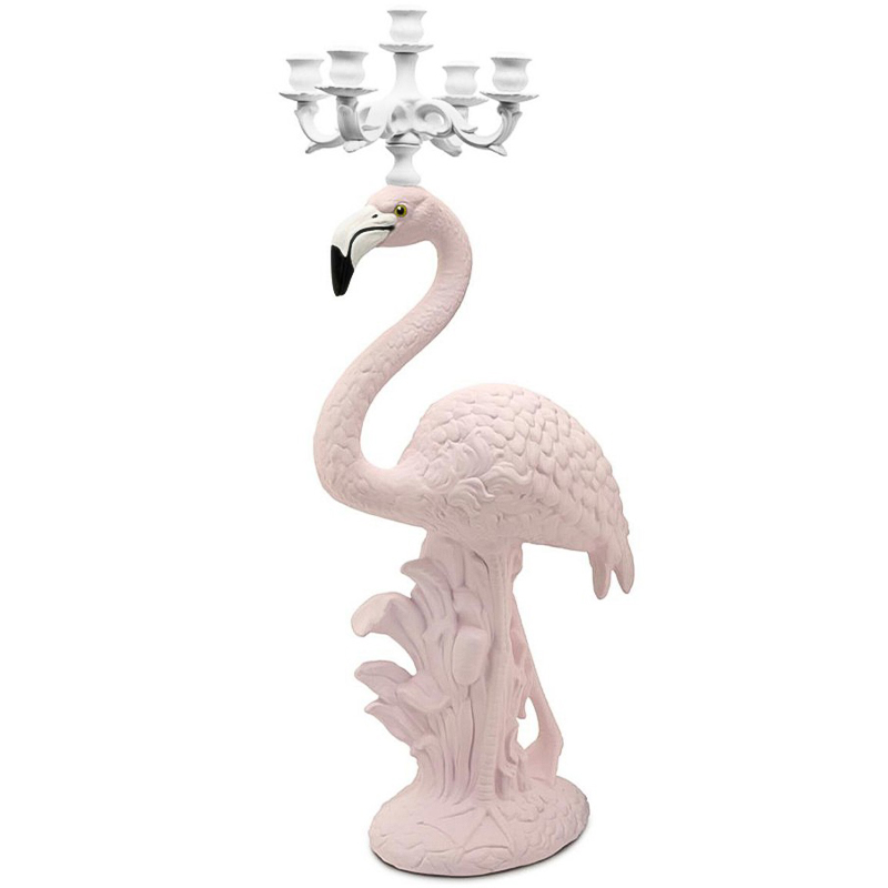 Подсвечник Candleholder Flamingo Bisc. White Pink Белый Розовый в Уфе | Loft Concept 