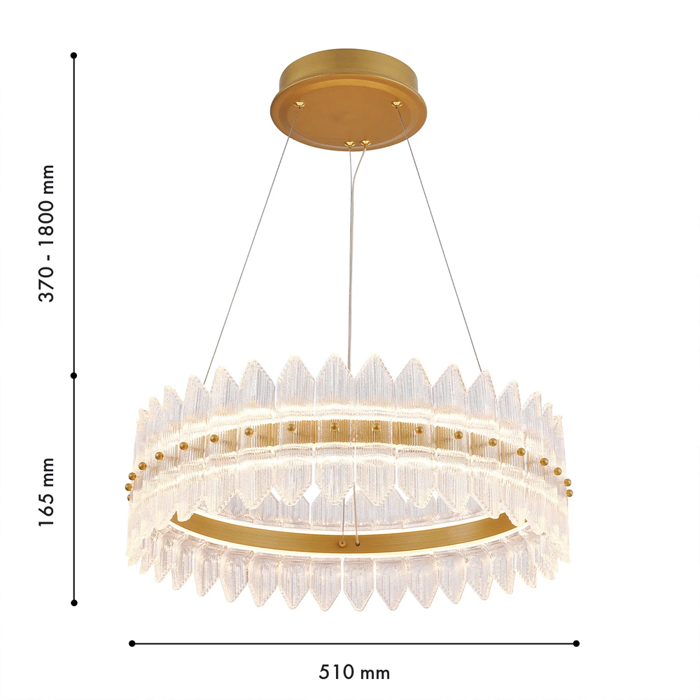 Люстра круглая с декоративными элементами в виде лепестков Round Light Flashing в Уфе