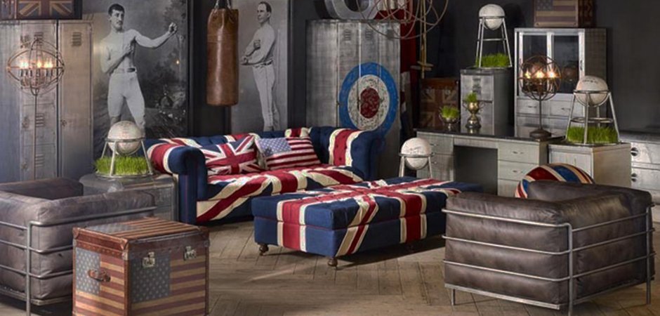 William Sofa Union Jack Velvet Andrew Martin William Sofa Union Jack Velvet Andrew Martin - Loft-Concept в Уфе