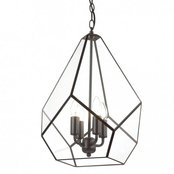 Люстра Geometry Glass Light Pendant Transparent 4 Прозрачный в Уфе | Loft Concept 