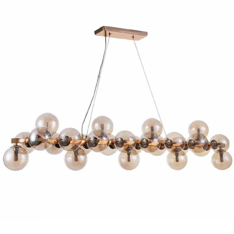 Люстра Berries Chandelier Rectangle Amber 120 Глянцевое золото Янтарь (Amber) в Уфе | Loft Concept 