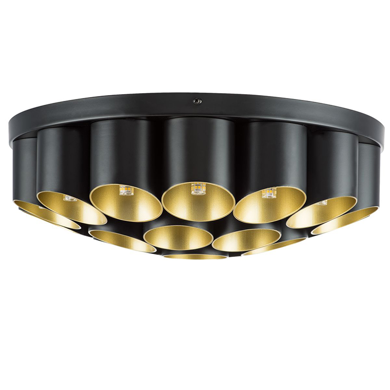 Потолочный светильник Garbi Black Pipe Organ Ceiling Lamp 22 Черный Золотой в Уфе | Loft Concept 