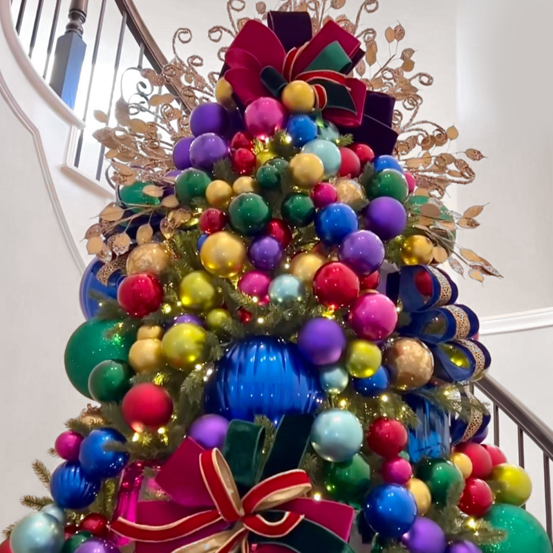 Дизайнерская Елка с Разноцветными шарами Christmas tree colorful balls Мульти в Уфе | Loft Concept 