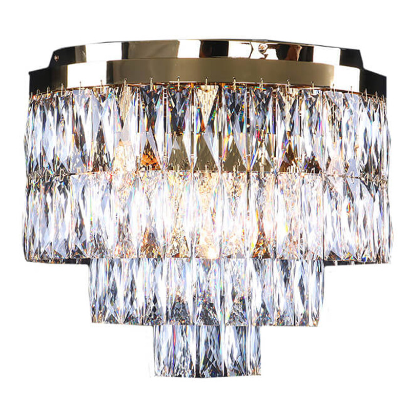 Потолочная люстра Crystal Regena Gold Chandelier Глянцевое золото Прозрачный (Transparent) в Уфе | Loft Concept 