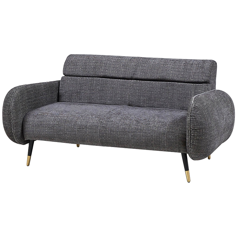 Диван Hebert Sofa Grey M Серый Серый Черный Латунь в Уфе | Loft Concept 