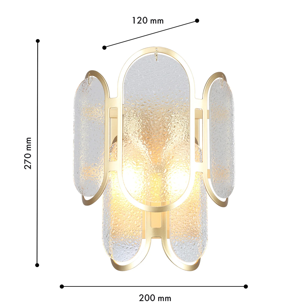 Бра из овальных элементов из непрозрачного стекла Conformation в Уфе