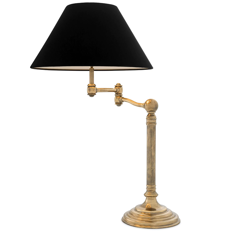 Настольная лампа Eichholtz Table Lamp Regis Латунь Винтажная латунь Черный в Уфе | Loft Concept 