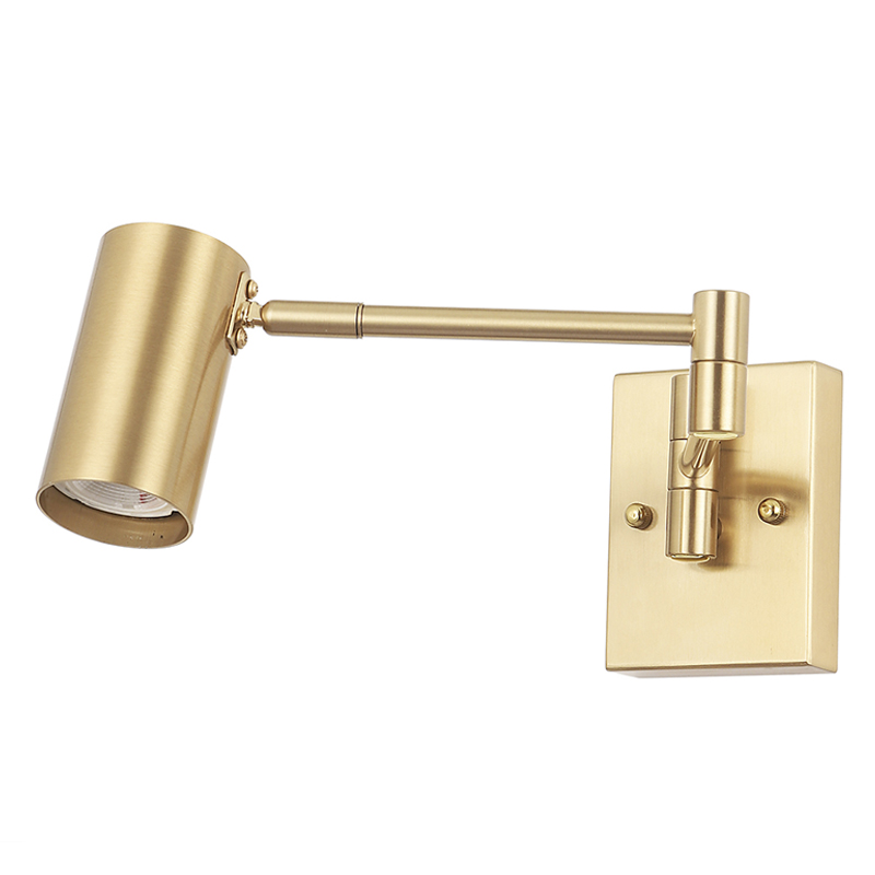 Бра с цилиндрическим плафоном и поворотным механизмом Trumpet Wall Lamp Латунь Черный Бра с цилиндрическим плафоном и поворотным механизмом Trumpet Wall Lamp Латунь Черный в Уфе | Loft Concept
