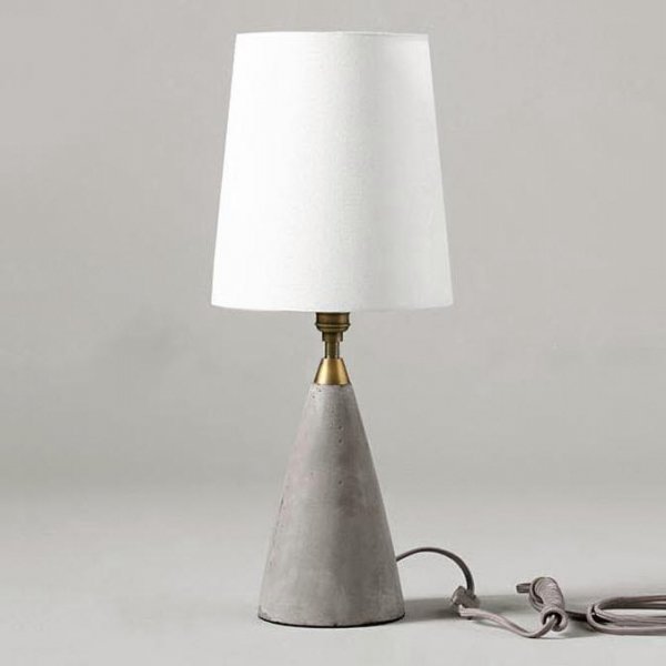 Настольная лампа Concrete Stone Table Lamp Cone Серый в Уфе | Loft Concept 