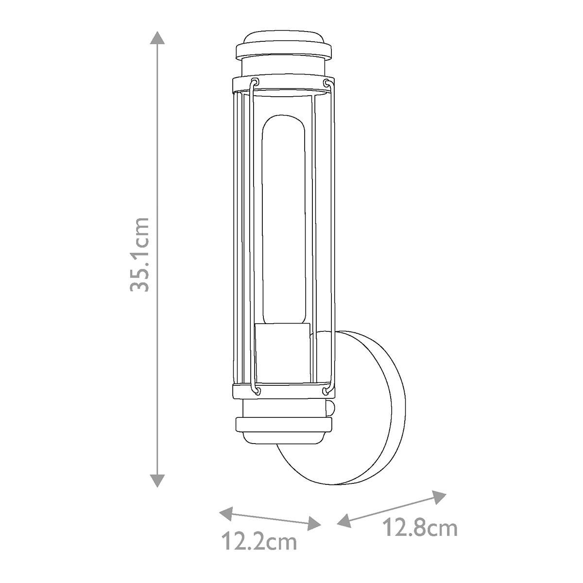 Бра для ванных комнат с прозрачным цилиндрическим плафоном на круглом основании Hinkley в Уфе