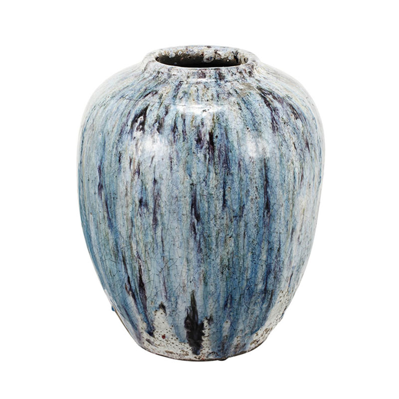 Ваза Terracotta Vase blue-white Белый Голубой в Уфе | Loft Concept 