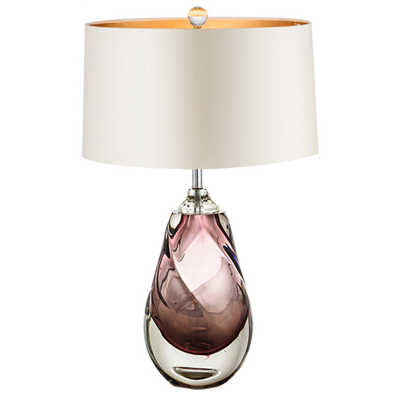 Дизайнерский настольный светильник Crystal Table Lamp Розовое стекло Белый Прозрачное Стекло Розовый Дизайнерский настольный светильник Crystal Table Lamp Розовое стекло Белый Прозрачное Стекло Розовый в Уфе | Loft Concept