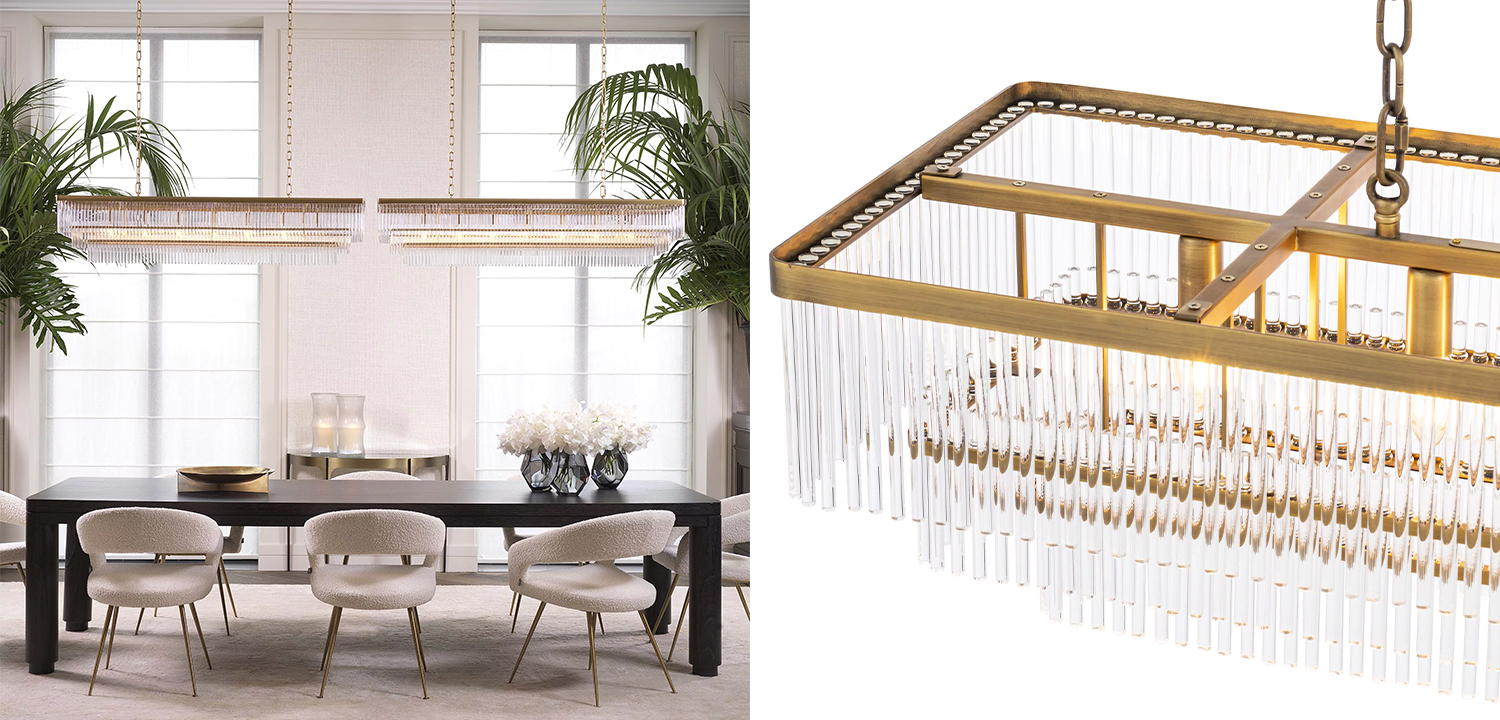 Люстра Eichholtz Chandelier East Rectangular - фото