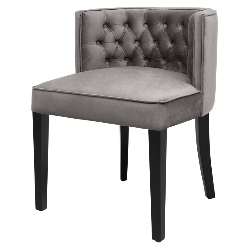 Стул Eichholtz Dining Chair Dearborn grey Серый Черный в Уфе | Loft Concept 