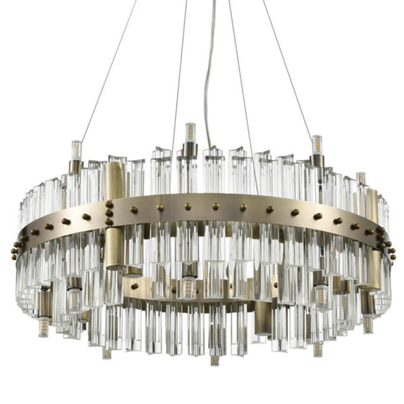 Люстра Saturno Not Baroncelli Bronze Chandelier  Бронза Прозрачный (Transparent) в Уфе | Loft Concept 