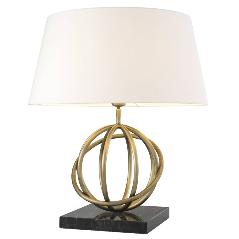 Настольная лампа Eichholtz Table Lamp Edition Белый Черный Латунь Античная полированная в Уфе | Loft Concept 