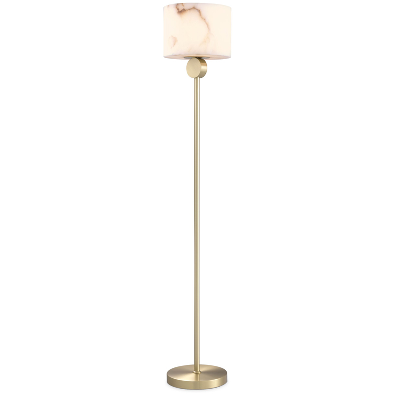 Торшер Eichholtz Floor Lamp Etruscan Brass Латунь Белый в Уфе | Loft Concept 