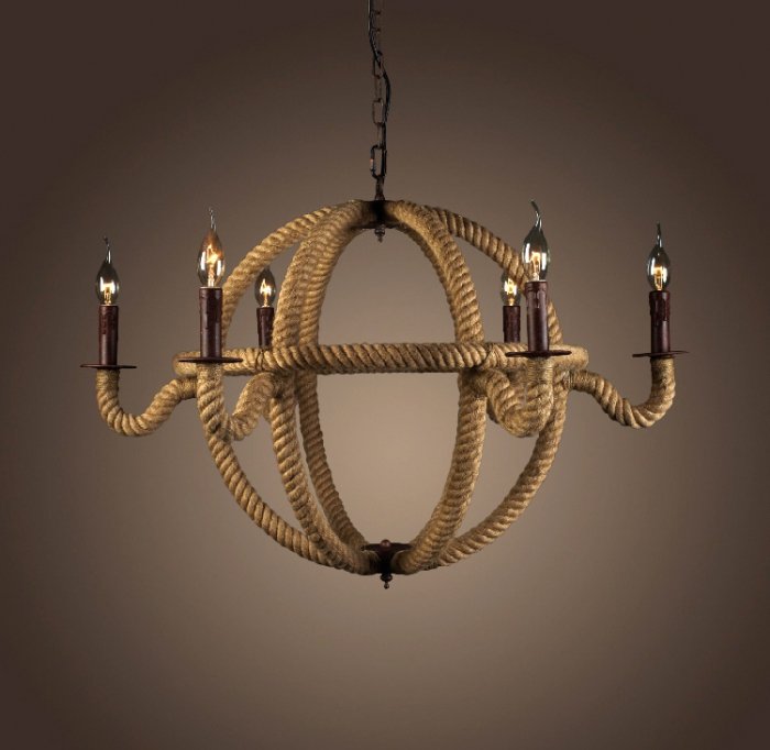 Люстра Spere 2 Loft Rope Light Коричневый в Уфе | Loft Concept 