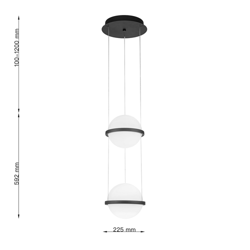 Подвесной светильник с плафонами в форме шаров Pots light в Уфе