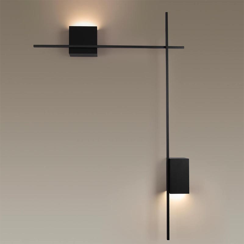 Бра Blocks Wall Light Black Angle Черный в Уфе | Loft Concept 