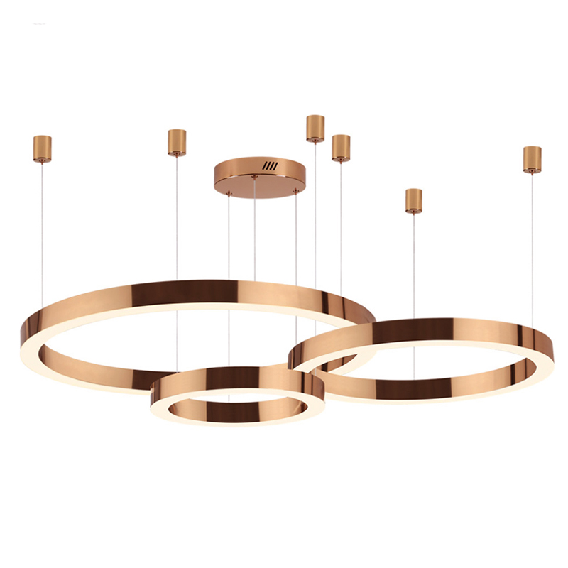 Люстра 3 Bronze Ring Horizontal Бронза в Уфе | Loft Concept 