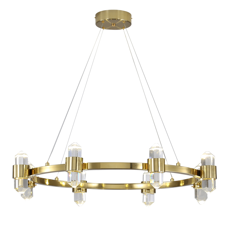 Люстра Crystal Ring Chandelier Brass Латунь Прозрачный в Уфе | Loft Concept 