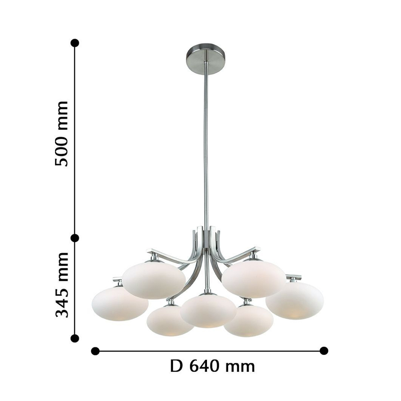 Люстра с овальными белыми плафонами Mushrooms Lamp в Уфе