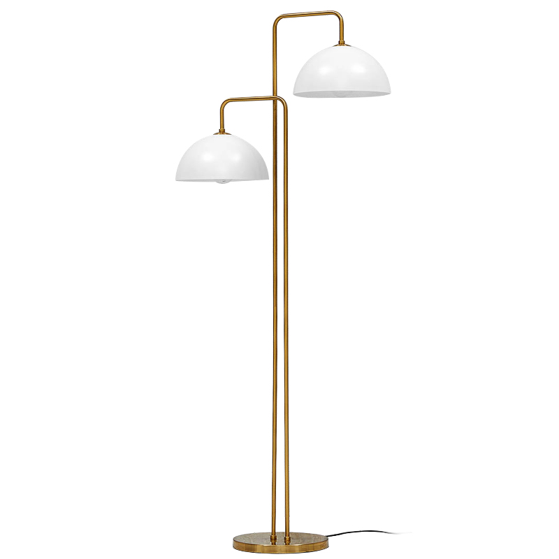 Торшер Haworth Floor Lamp Золотой Белый в Уфе | Loft Concept 