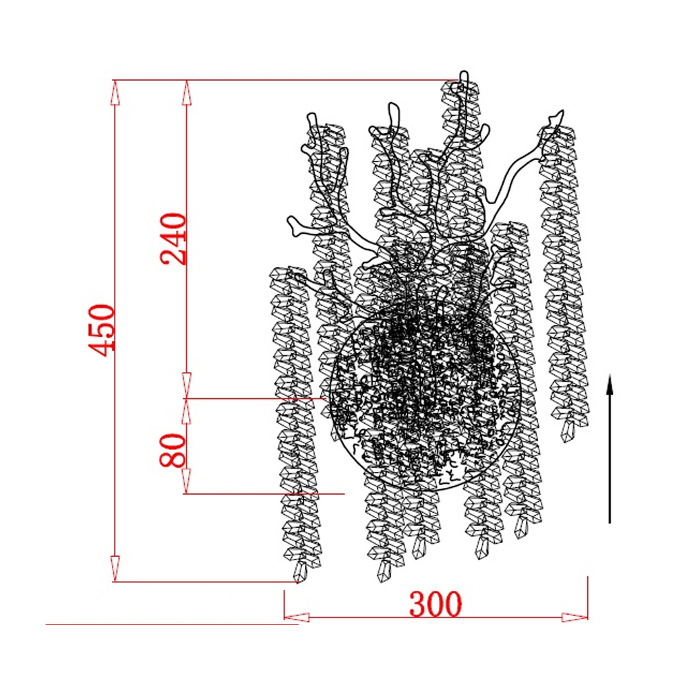 Бра на ветвистым серебрянном каркасе со стеклянными подвесами Raceme в Уфе