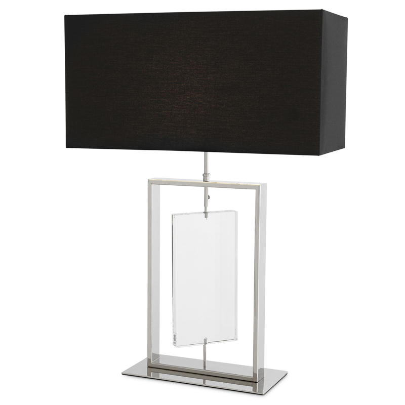 Настольная лампа Eichholtz Table Lamp Forum Никель Черный Прозрачный в Уфе | Loft Concept 