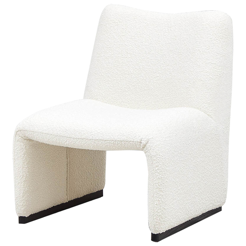 Кресло белое Cress White Boucle Collection Armchair Белый в Уфе | Loft Concept 