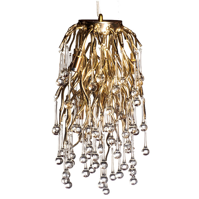 Подвесной светильник Droplet Gold Hanging Lamp Золотой Прозрачный в Уфе | Loft Concept 