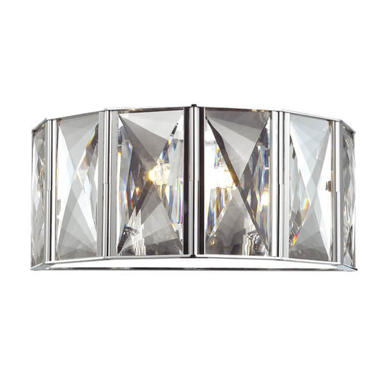 Бра Tiers Crystal Light Chrome Хром Прозрачный (Transparent) в Уфе | Loft Concept 