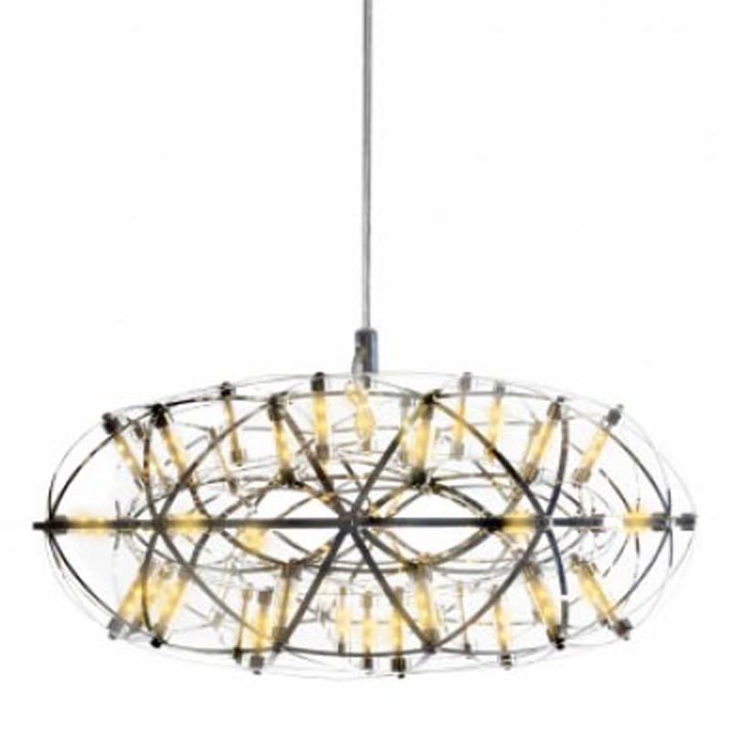 Люстра Moooi 3D Sphere Oval Yellow lamp S Хром в Уфе | Loft Concept 