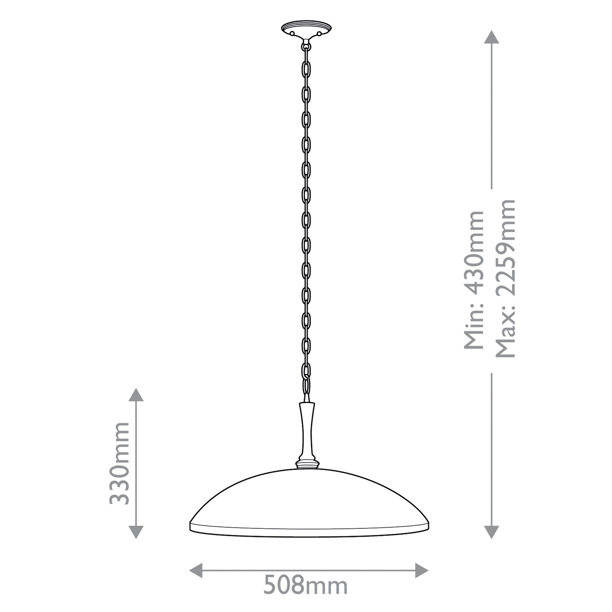 Подвесной светильник с широким куполообразным плафоном Kichler в Уфе