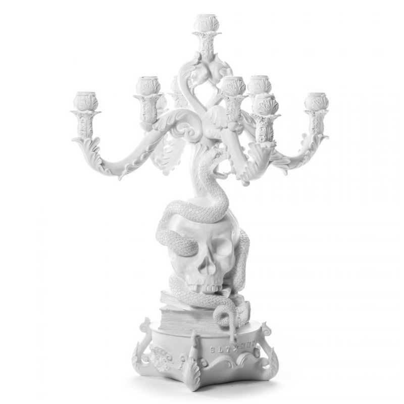 Подсвечник Seletti Giant Burlesque Skull White Белый в Уфе | Loft Concept 